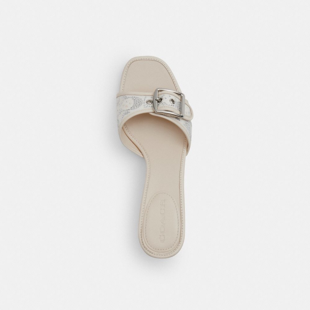 MARGOT SANDAL IN CRYSTAL SIGNATURE DENIM