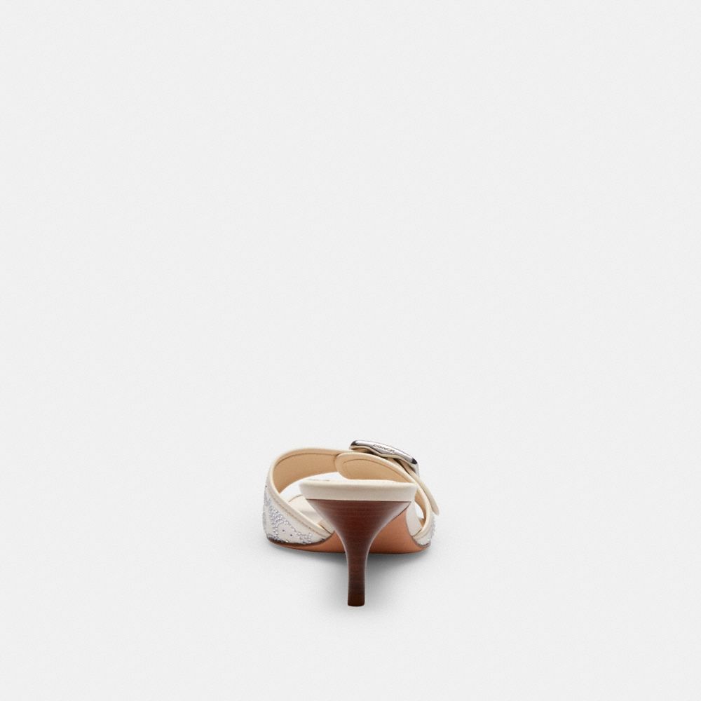 MARGOT SANDAL IN CRYSTAL SIGNATURE DENIM