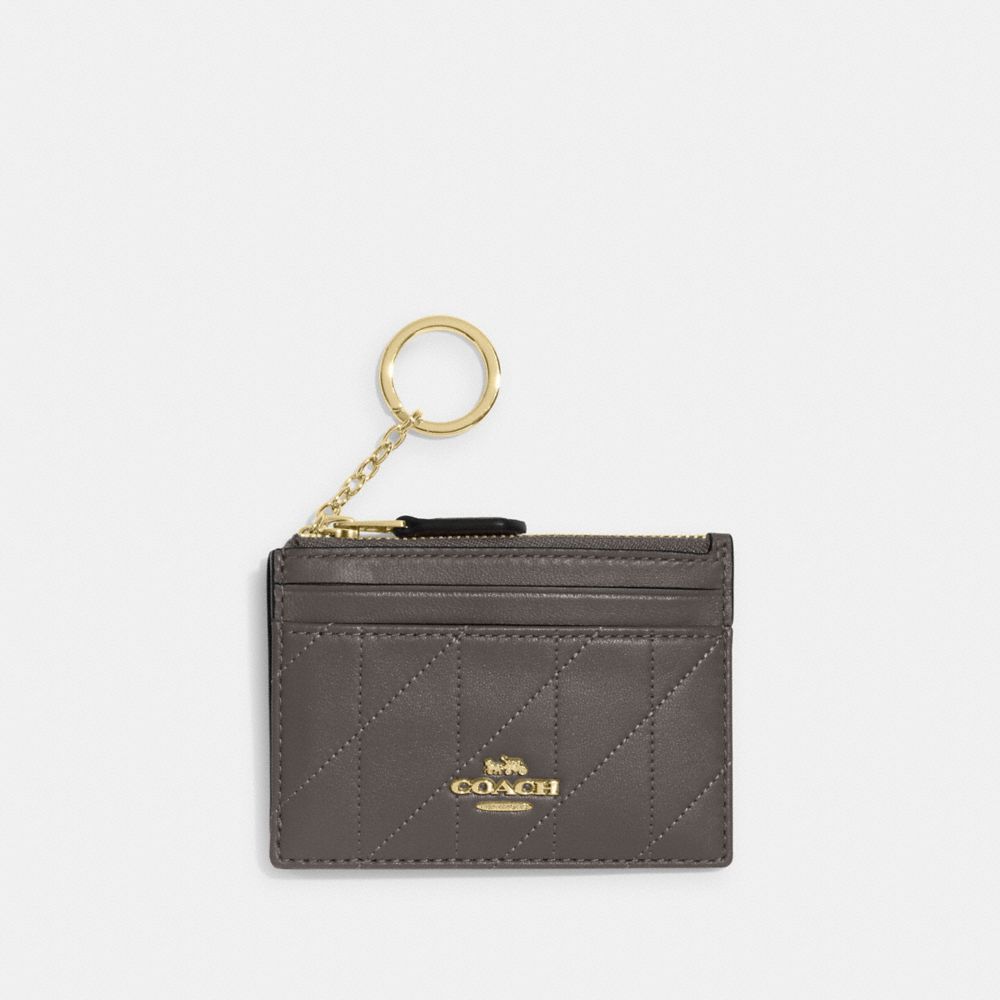 COACH CEX22 Mini Skinny Id Case With Quilting IM/SLATE