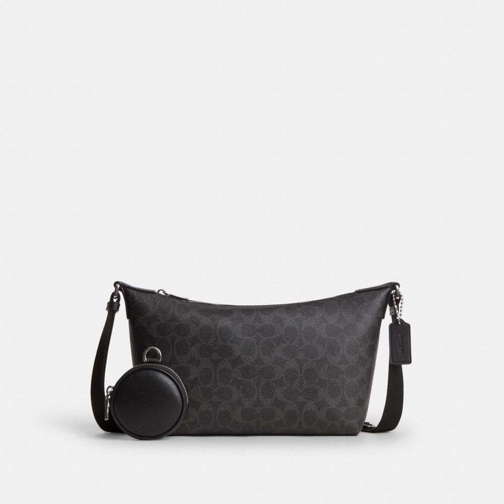 SMALL FINN CROSSBODY BAG WITH POUCH IN SIGNATURE CANVAS
