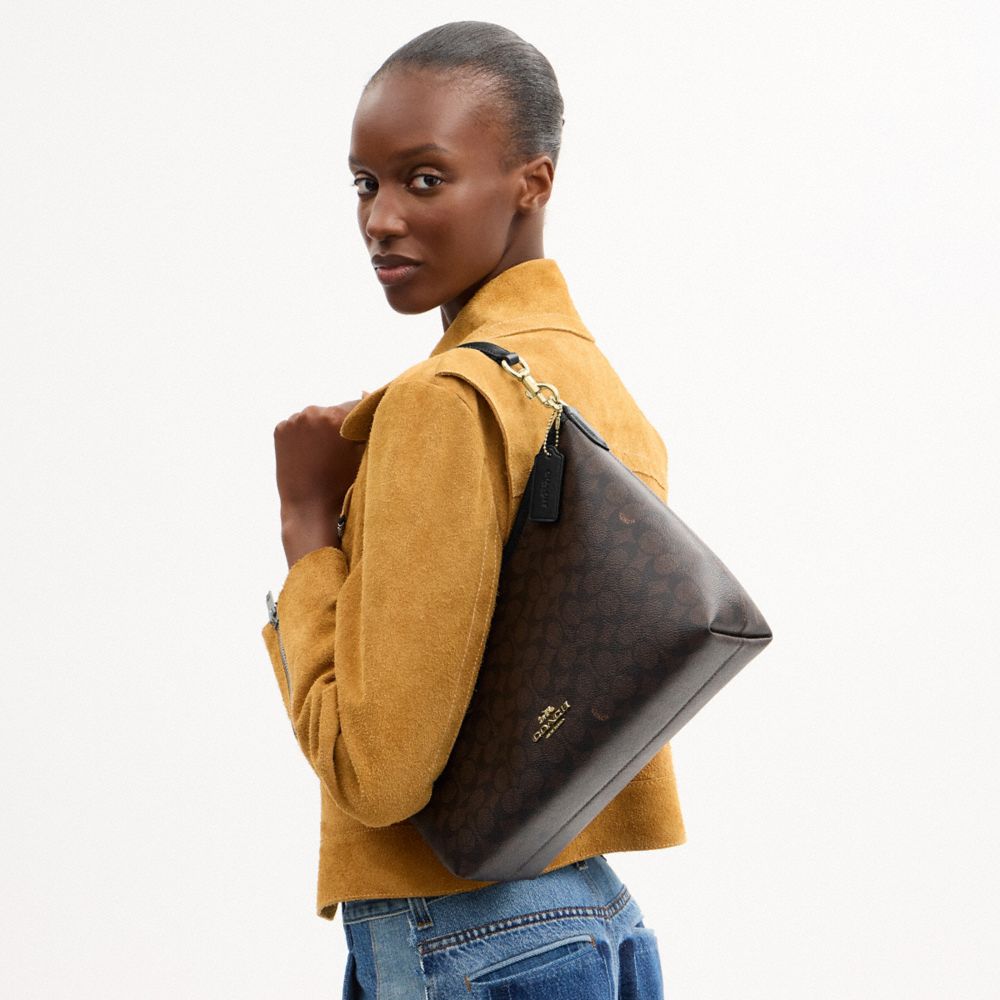 LAUREL SHOULDER BAG IN SIGNATURE CANVAS