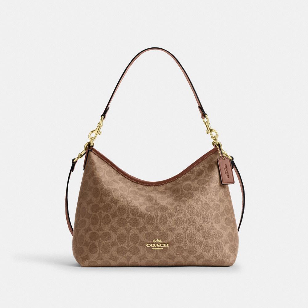 COACH&reg;,Laurel Shoulder Bag In Signature Canvas,,Front View