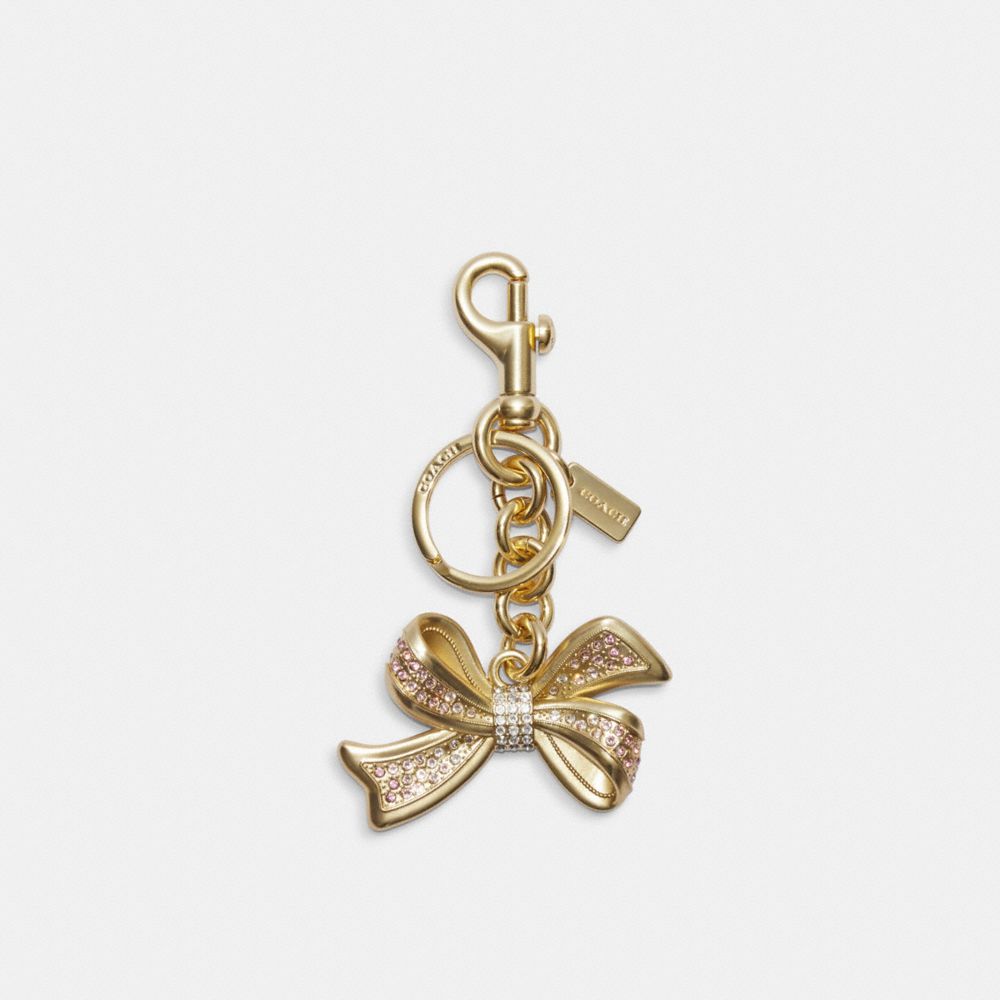 COACH CF001 Bow Bag Charm Gold/Multi