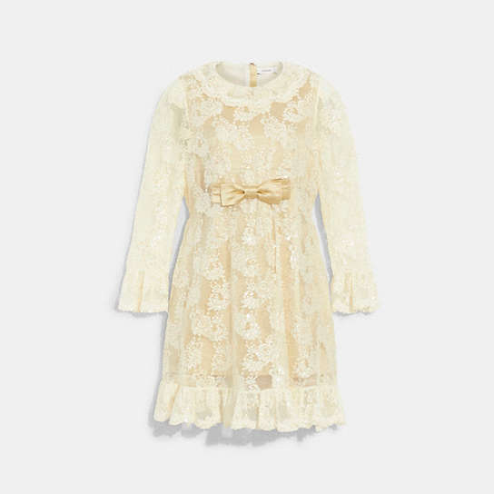 CF018 - Embroidered Lace Dress Cream
