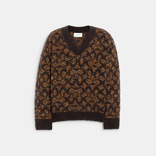 CF039 - Signature V Neck Sweater Brown