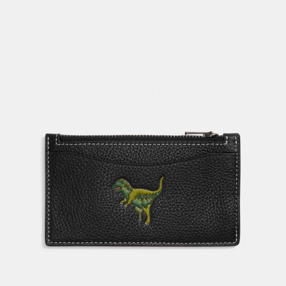 CF066 - Zip Card Case With Rexy Black