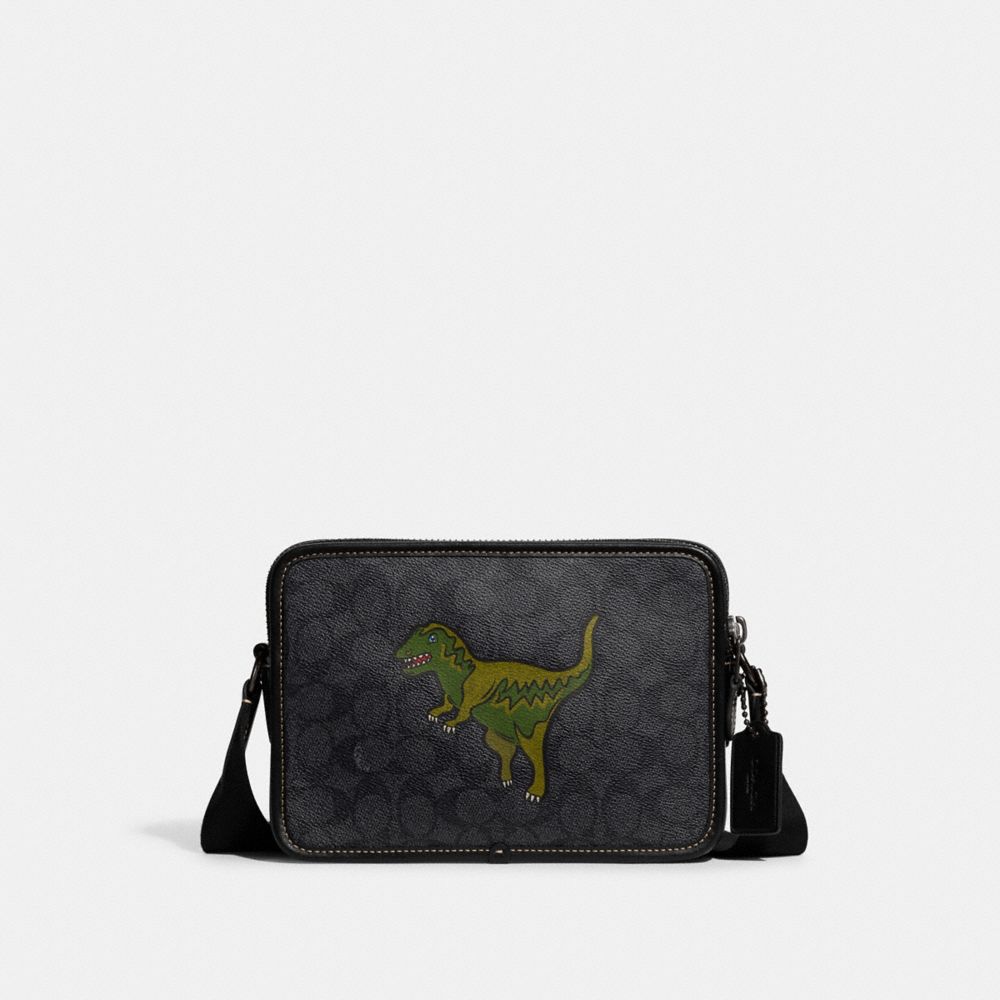 CF076 - Charter Crossbody 24 In Signature Canvas With Rexy Charcoal