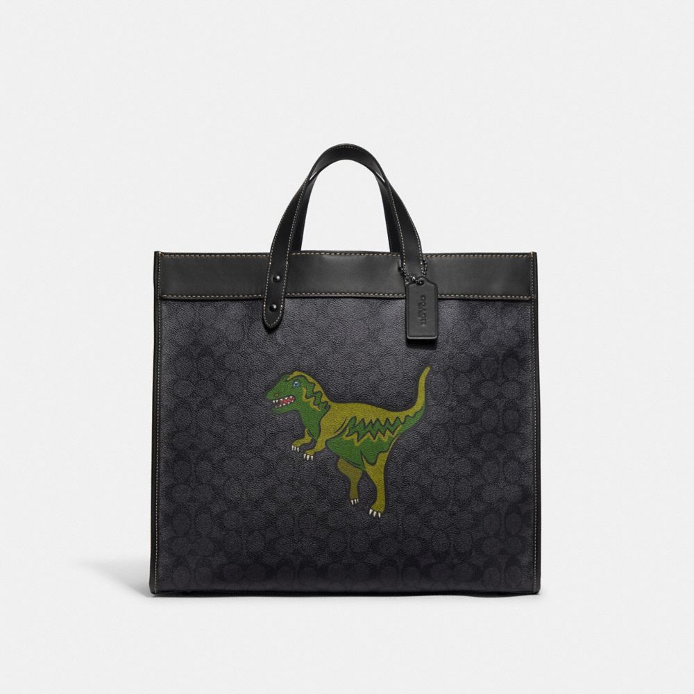 Field Tote 40 In Signature Canvas With Rexy - CF077 - Charcoal
