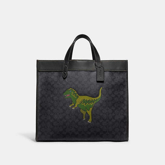 CF077 - Field Tote 40 In Signature Canvas With Rexy Charcoal