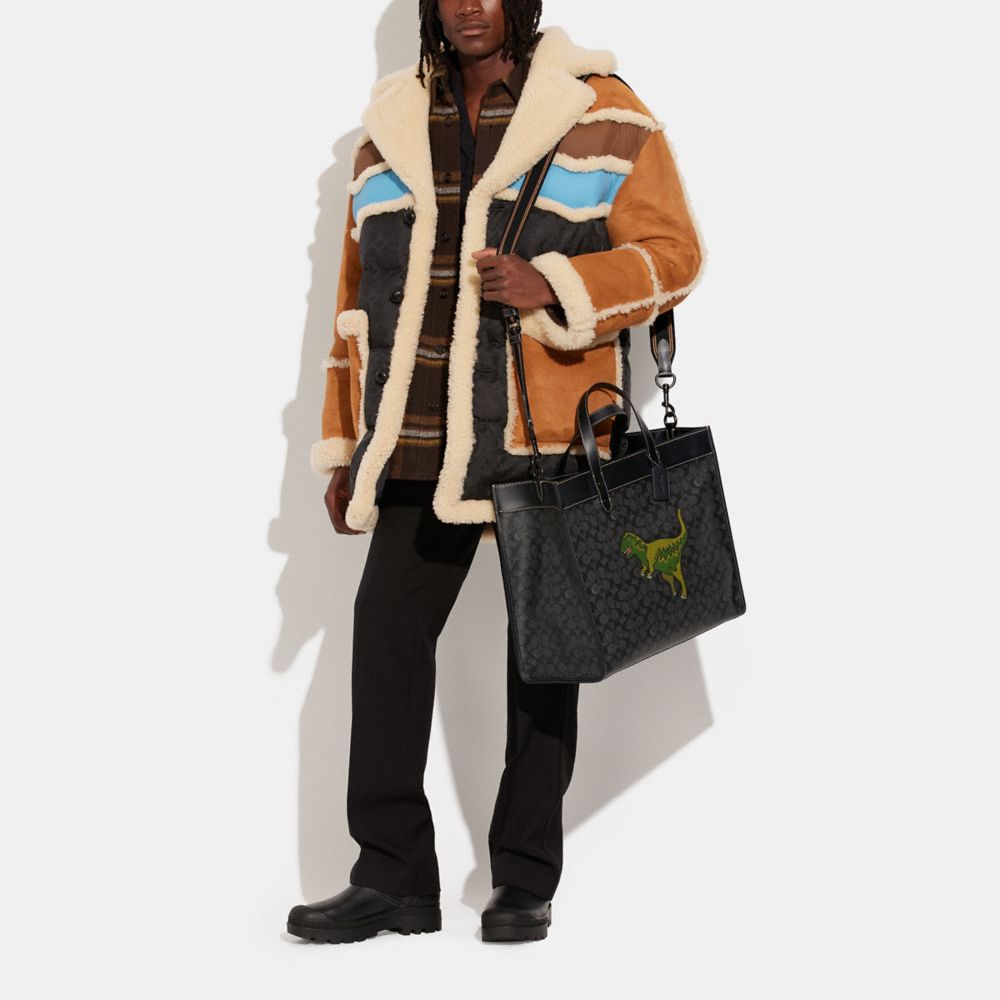 FIELD 40 經典 SIGNATURE 帆布與 REXY 恐龍托特手袋