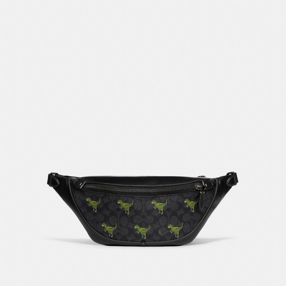 League Belt Bag In Signature Canvas With Rexy Print - CF078 - Charcoal