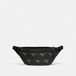 League Belt Bag In Signature Canvas With Rexy Print - CF078 - Charcoal