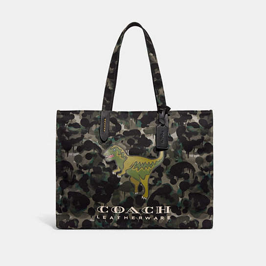 CF079 - 100 Percent Recycled Canvas Tote 42 With Camo Print And Rexy Green Camo