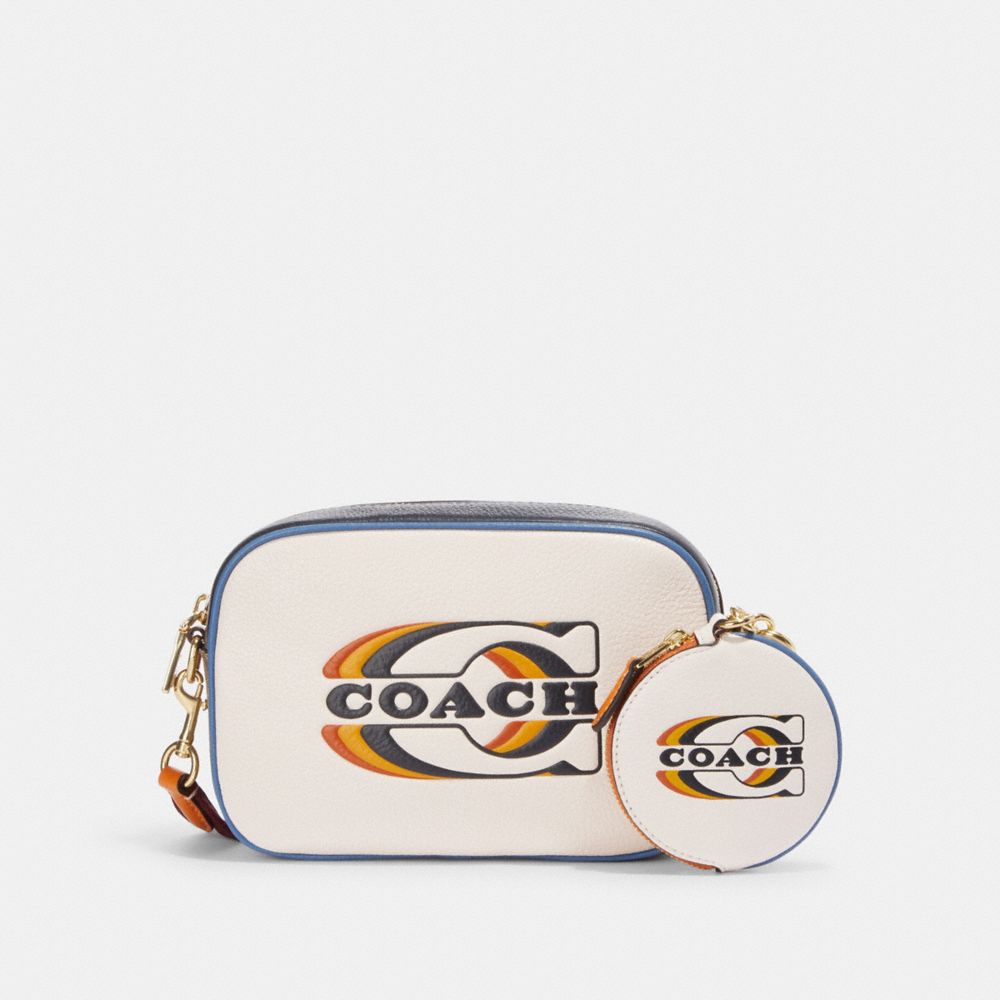 CIRCULAR COIN POUCH WITH COACH STAMP