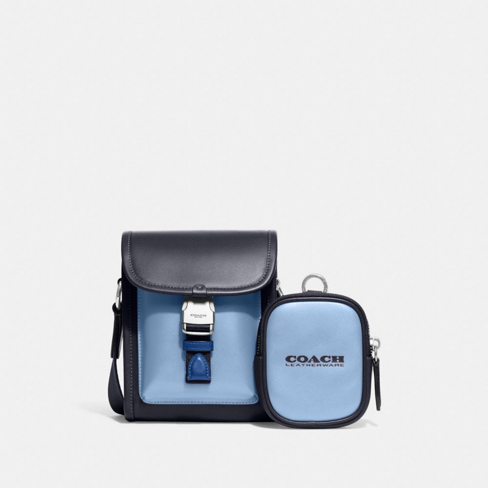 COACH CF114 Charter North/South Crossbody With Hybrid Pouch In Colorblock Pool/Midnight Navy