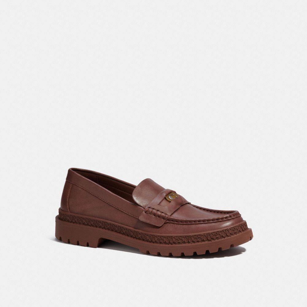 COACH CF140 Loafer With Signature Coin Saddle