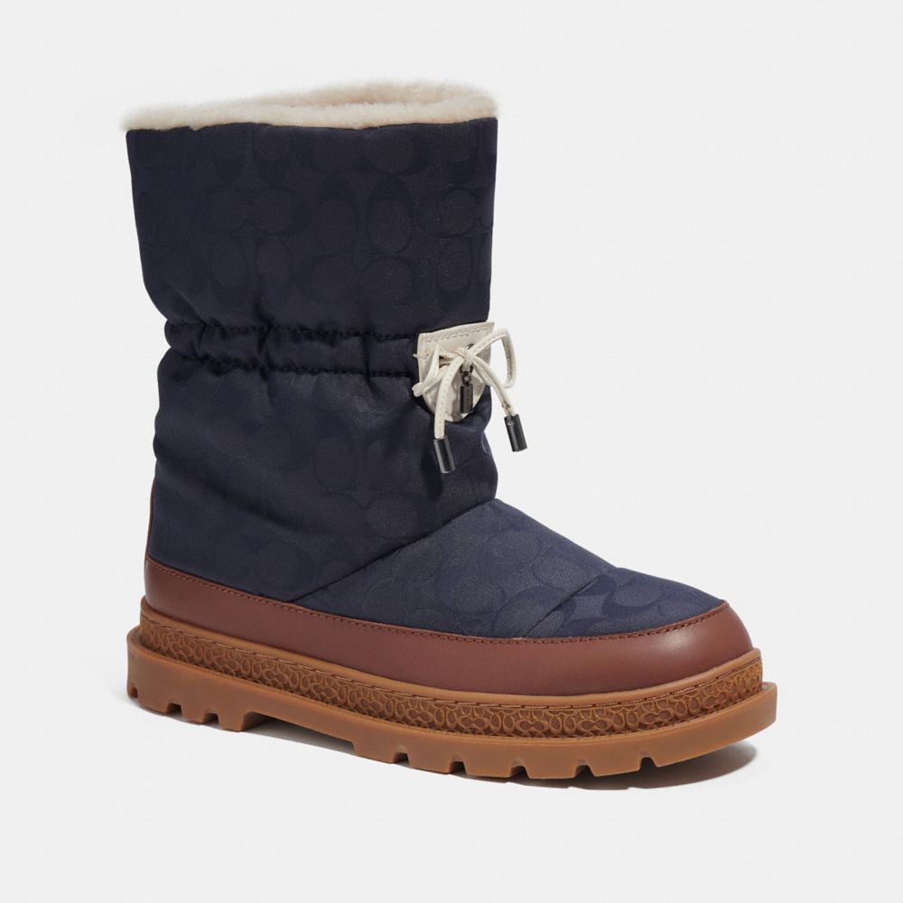 COACH CF143 Ski Boot In Recycled Polyester Midnight Navy