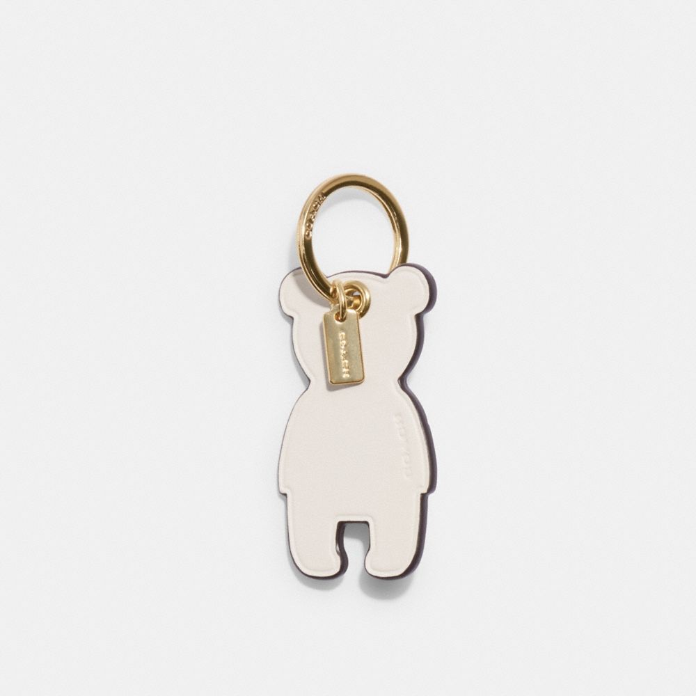 COACH CF156 Bear Bag Charm GOLD/CHALK