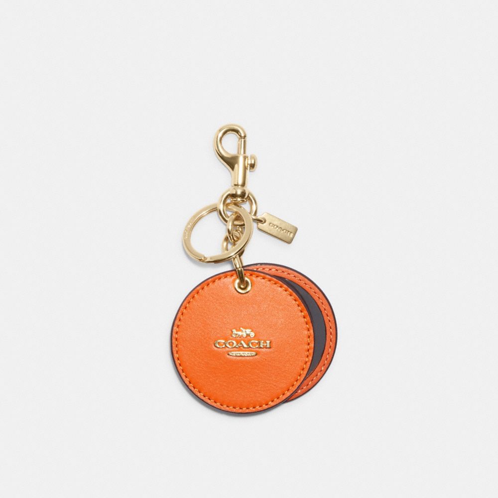 COACH CF157 Mirror Bag Charm IM/BRIGHT ORANGE