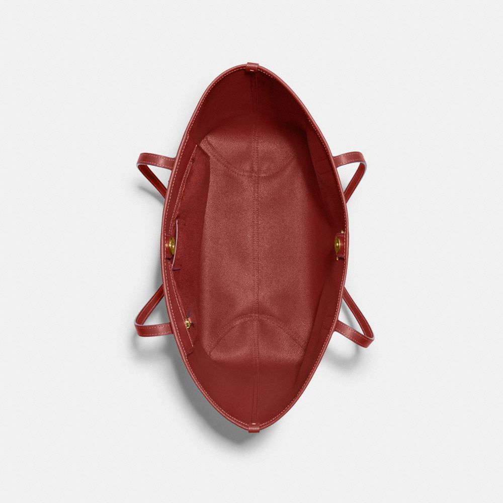 COACH X PEANUTS CITY TOTE IN SIGNATURE CANVAS WITH SNOOPY WOODSTOCK PRINT