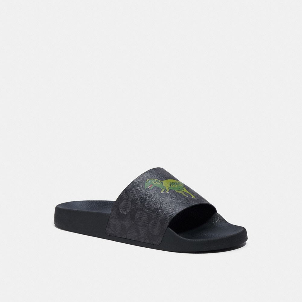 COACH CF302 Slide In Signature Canvas With Rexy Black