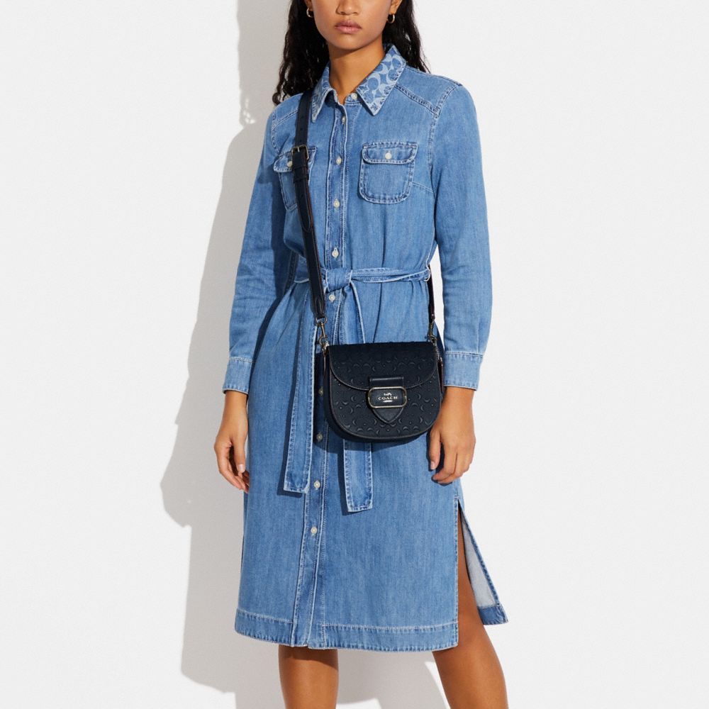 MORGAN SADDLE BAG IN SIGNATURE LEATHER