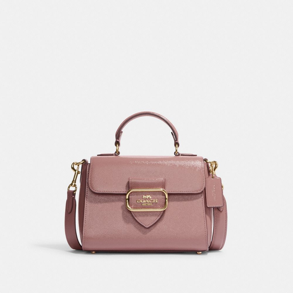 Coach Sierra Satchel Dusty Rose in Patent Crossgrain Leather with