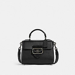 COACH CF321 Morgan Top Handle Satchel GUNMETAL/BLACK MULTI