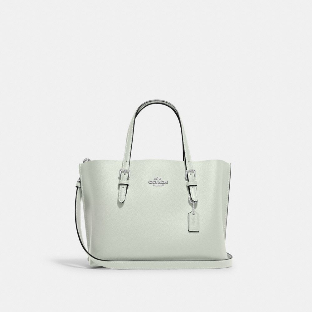 Mollie Tote 25 With Signature Canvas Interior - CF333 - Silver/Light Sage/Khaki