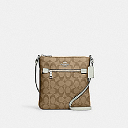 COACH CF340 Mini Rowan File Bag In Signature Canvas SILVER/KHAKI/LIGHT SAGE