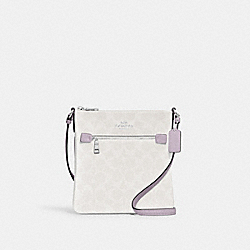 Mini Rowan File Bag In Signature Canvas - CF340 - Silver/Chalk/Mist