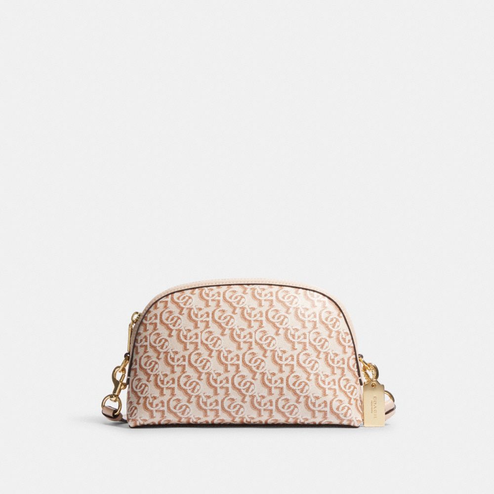 Madi Crossbody With Signature Monogram Print - CF343 - Gold/Chalk