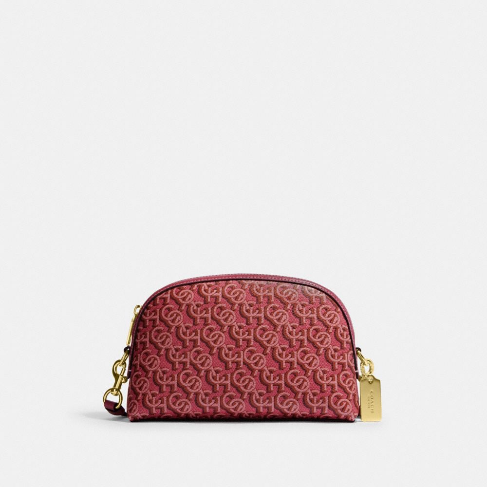 Madi Crossbody With Signature Monogram Print - CF343 - Gold/Rouge