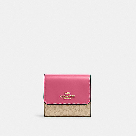 COACH Cf369 - SMALL TRIFOLD WALLET IN COLORBLOCK SIGNATURE CANVAS - IM ...