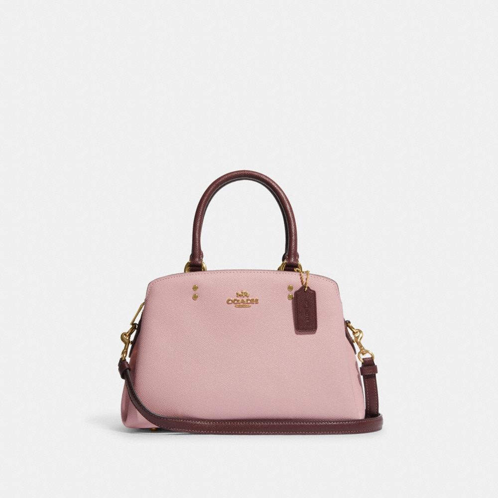 COACH CF394 Mini Lillie Carryall IM/POWDER PINK WINE MULTI