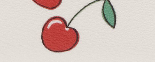 SNAP WALLET WITH HEART CHERRY PRINT