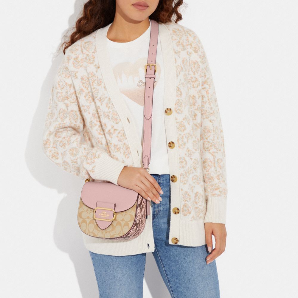 MORGAN SADDLE BAG IN SIGNATURE CANVAS