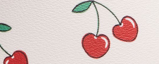 MOLLIE BUCKET 22 WITH HEART CHERRY PRINT