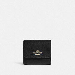 COACH CF427 Small Trifold Wallet GOLD/BLACK