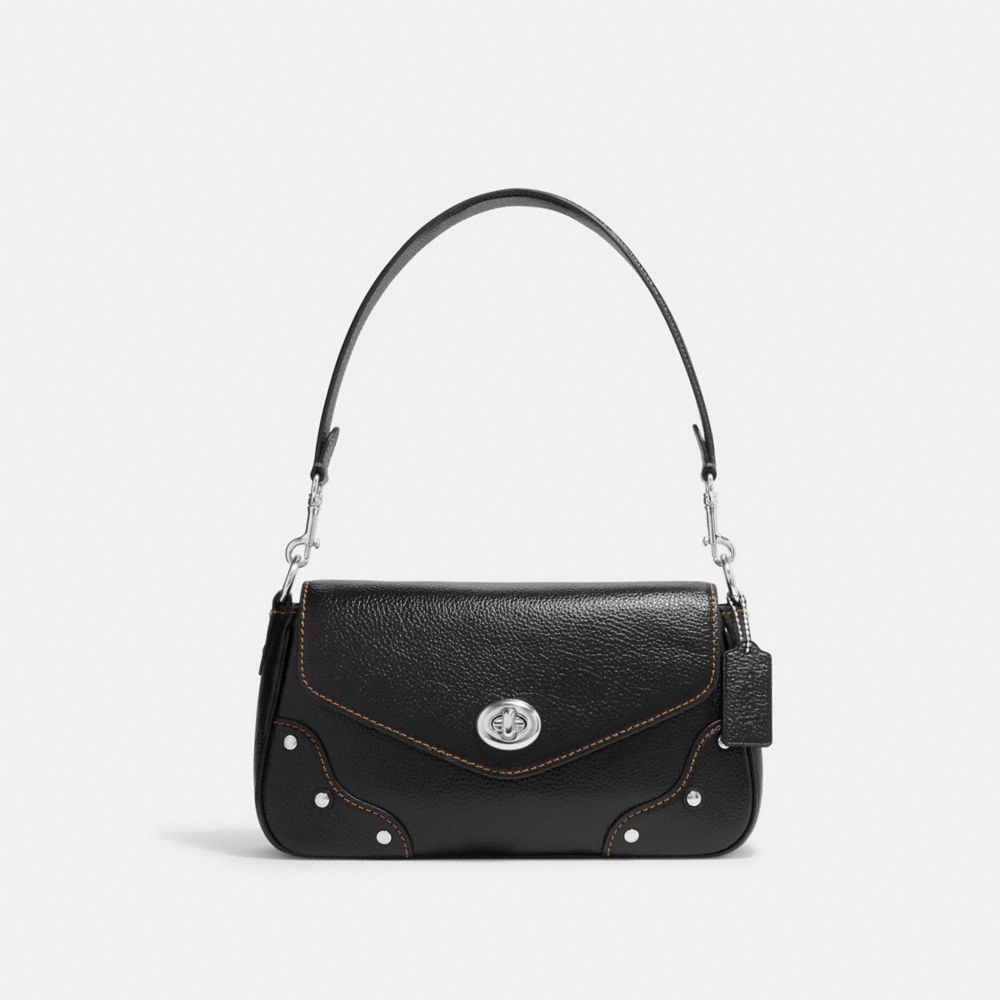 COACH CF438 Millie Shoulder Bag Silver/Black