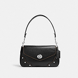 COACH CF438 Millie Shoulder Bag SILVER/BLACK