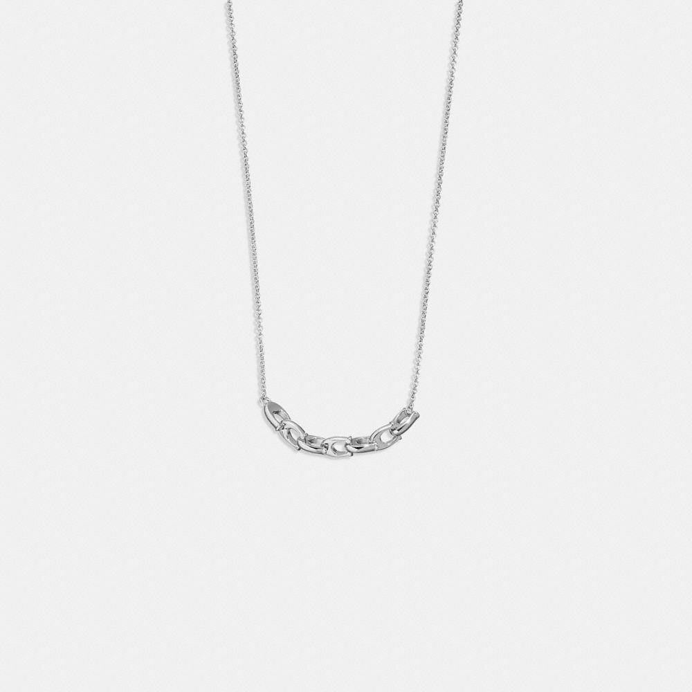 CF449 - Signature Chain Front Necklace Silver