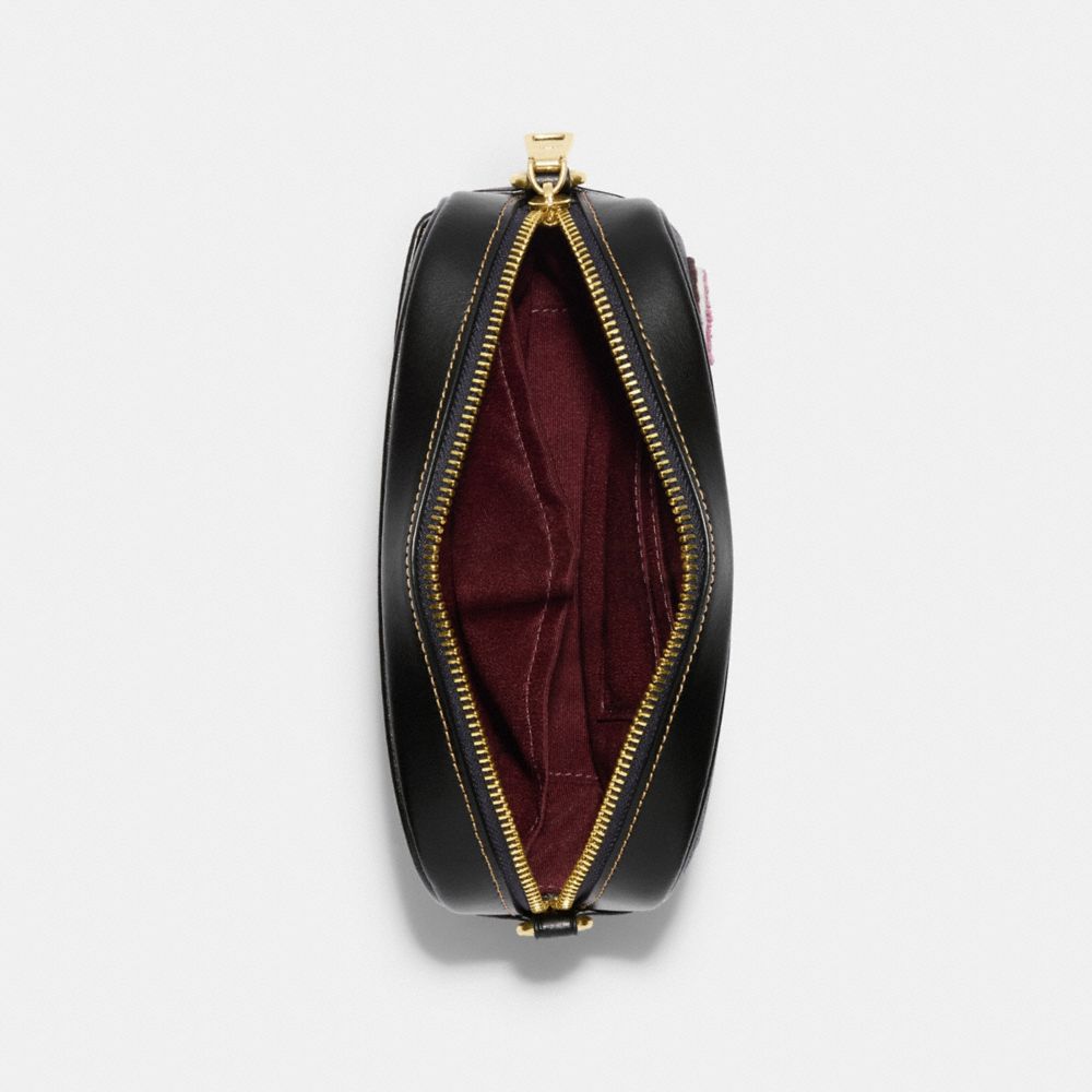 MINI JAMIE CAMERA BAG IN SIGNATURE CANVAS WITH SKI PATCHES