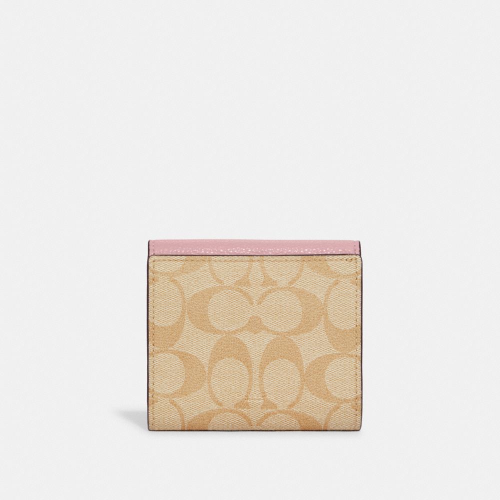 SMALL MORGAN WALLET IN COLORBLOCK SIGNATURE CANVAS
