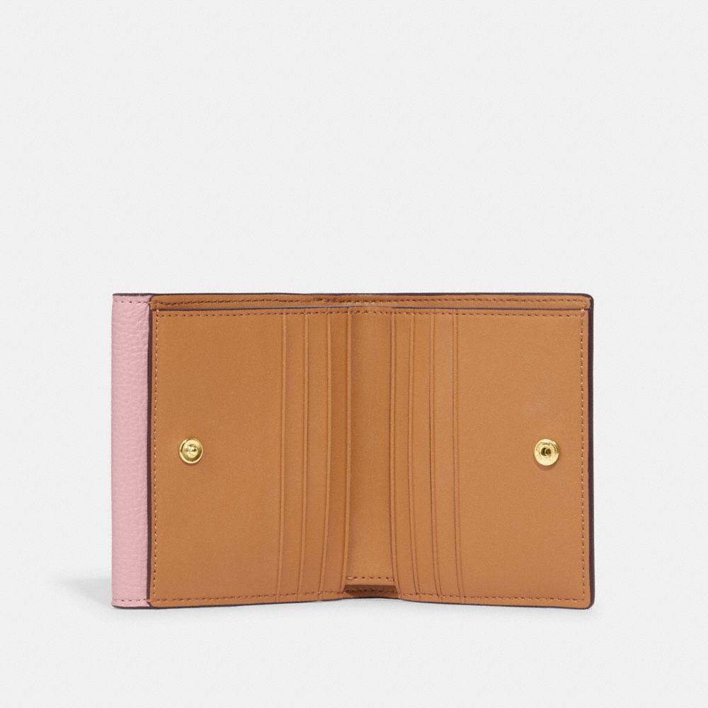 SMALL MORGAN WALLET IN COLORBLOCK SIGNATURE CANVAS