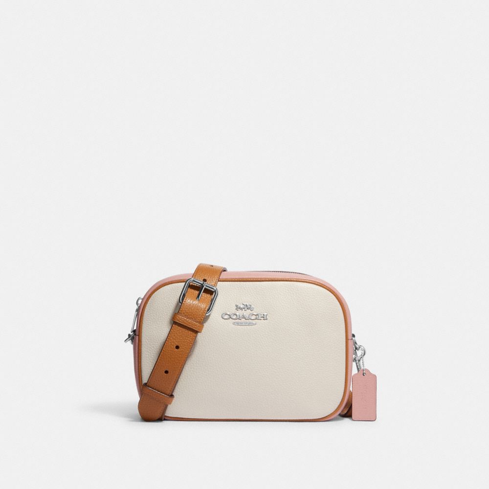 COACH CF482 Jamie Camera Bag In Colorblock SILVER/CHALK/POWDER PINK MULTI