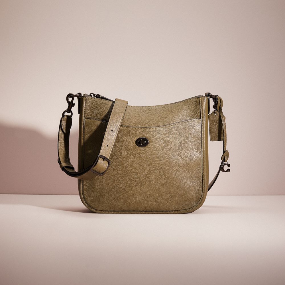 CF506 - Restored Chaise Crossbody Pewter/Army Green