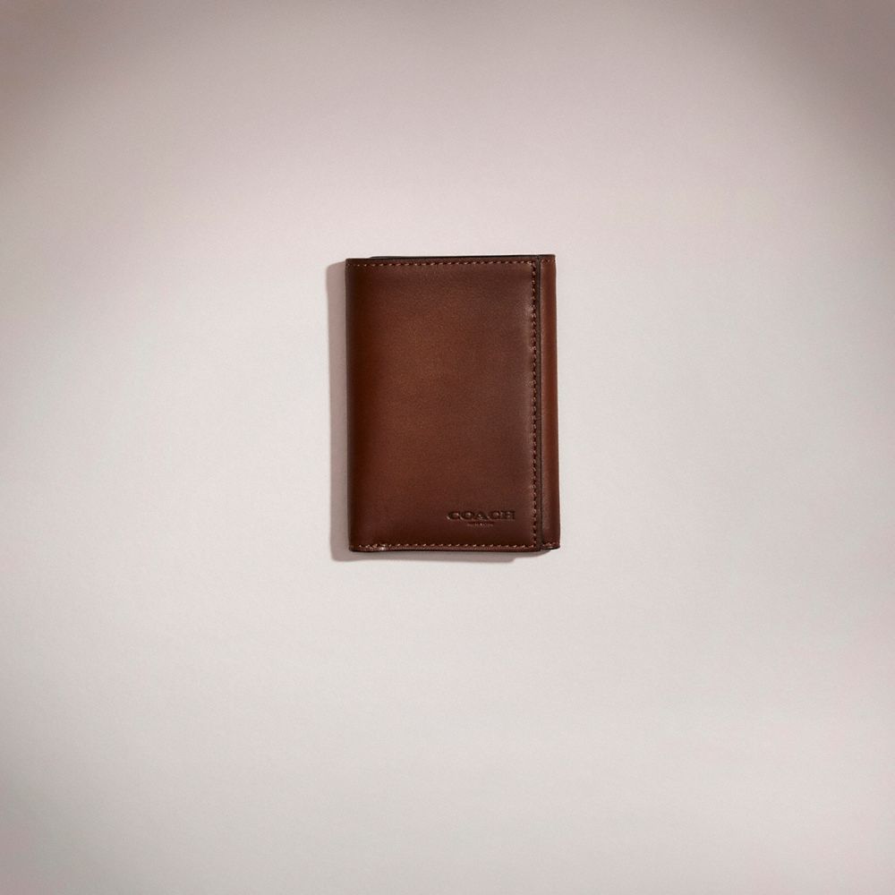 CF512 - Restored Trifold Wallet Mahogany brown