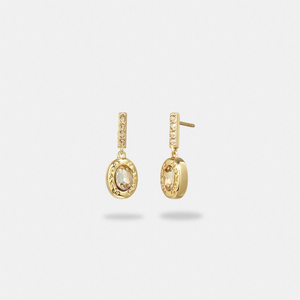 CF551 - Crystal Drop Earrings Gold/Crystal