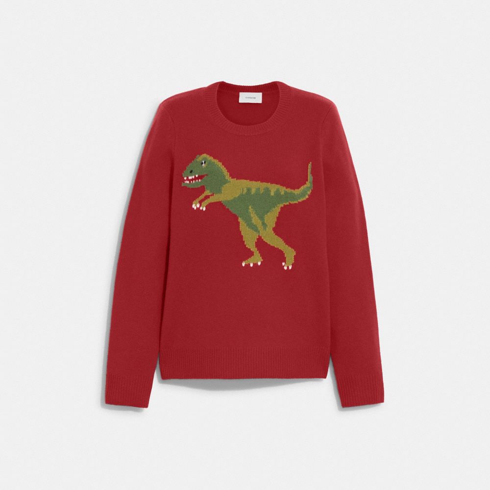 COACH CF605 Rexy Crewneck Sweater Red